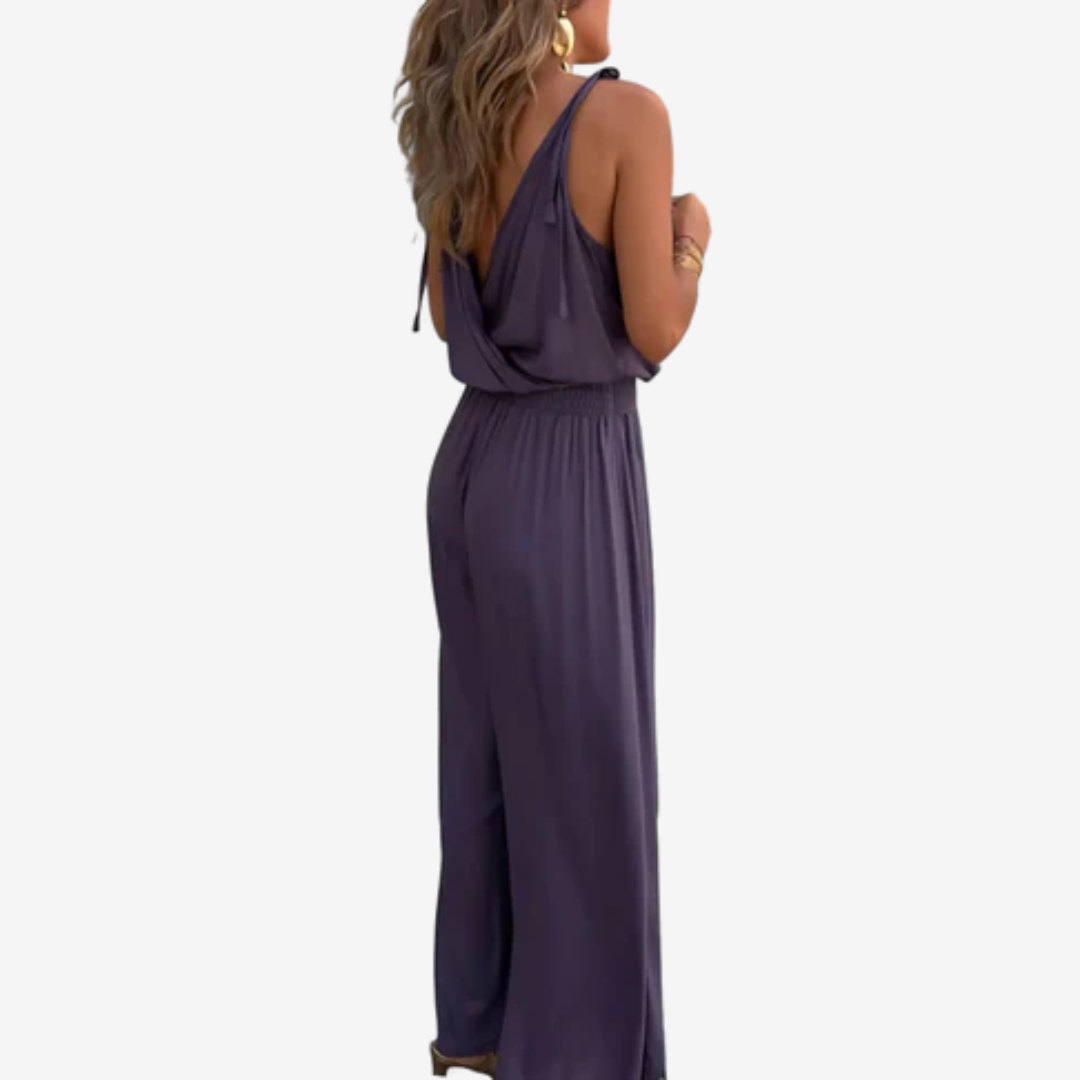 Amelia | Mono Maxi Fluido con Detalles Dorados
