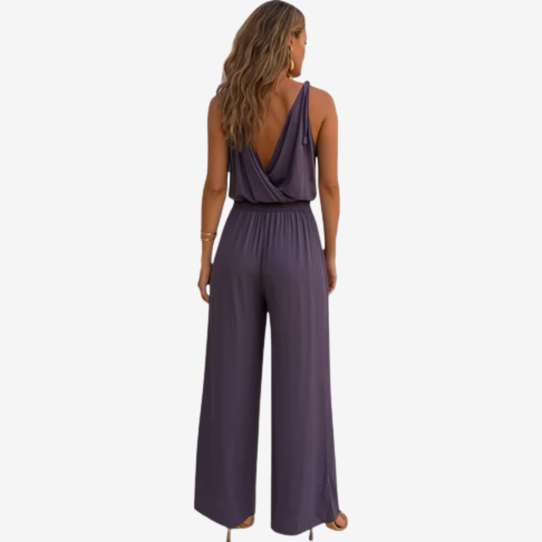Amelia | Mono Maxi Fluido con Detalles Dorados