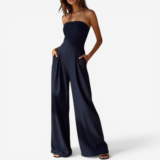 Celine | Mono Elegante Sin Tirantes de Corte Ajustado