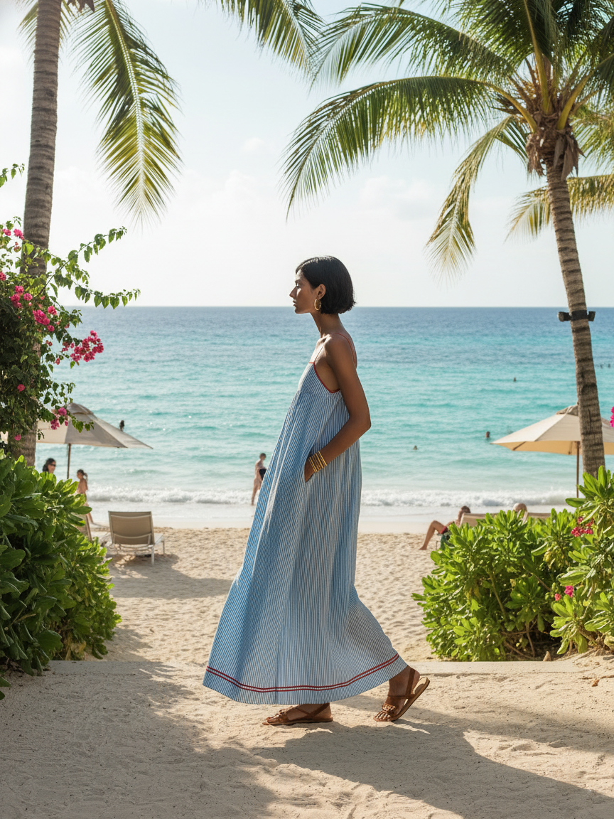 Aurora | Vestido Rayas Brisa Mediterranea